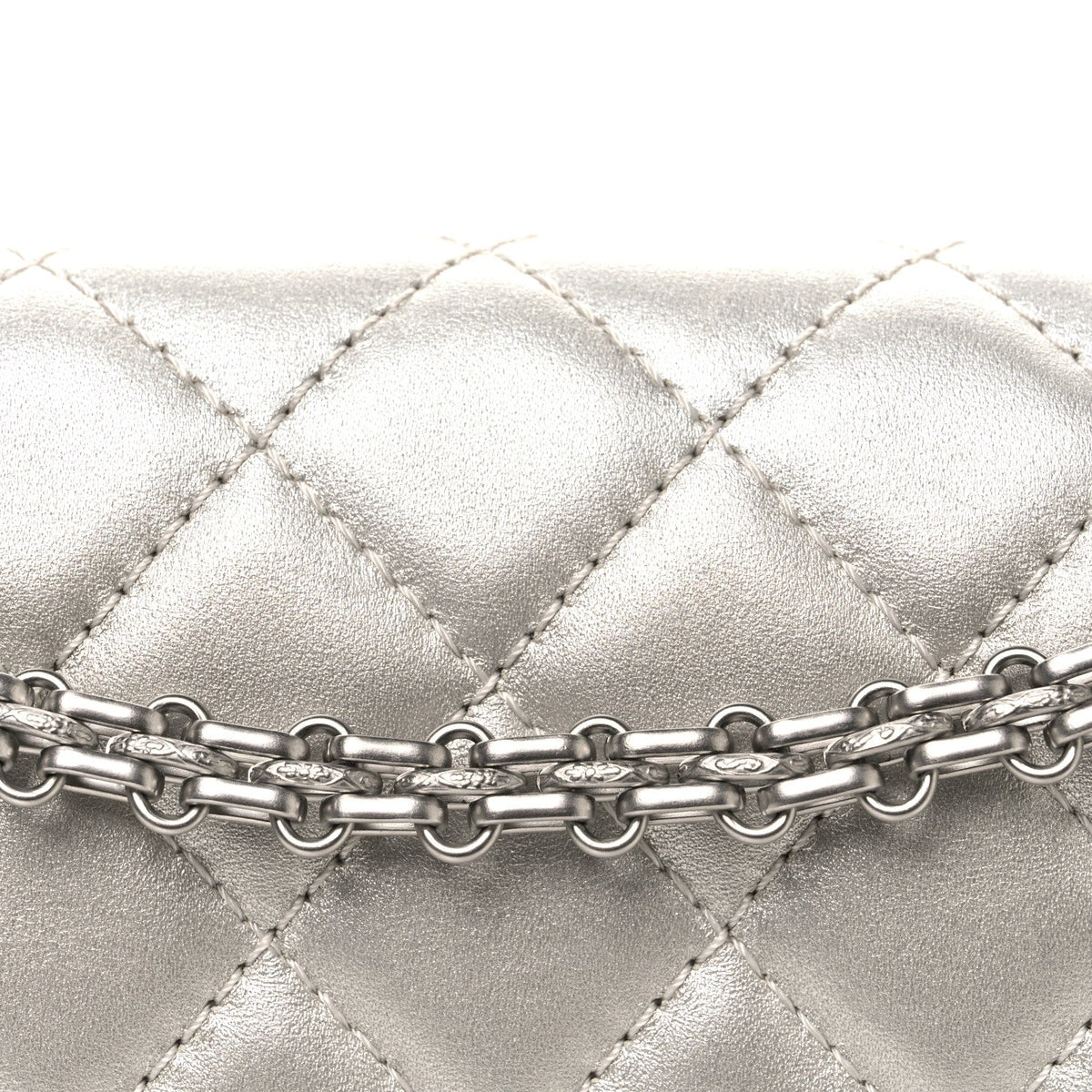 Metallic Lambskin Quilted 2.55 Reissue 226 Flap Silver