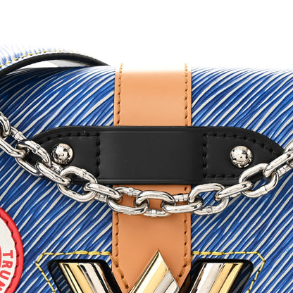 Epi Complice Trunks and Bags Twist Shoulder Bag MM Denim Light