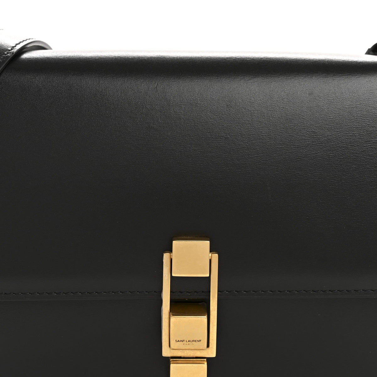 Smooth Calfskin Carre Satchel Black