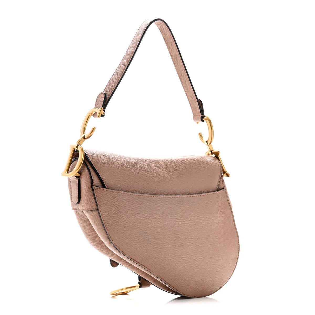Grained Calfskin Saddle Bag Blush