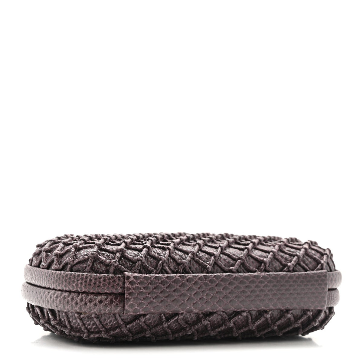 Lizard Intrecciato Knot Clutch Purple