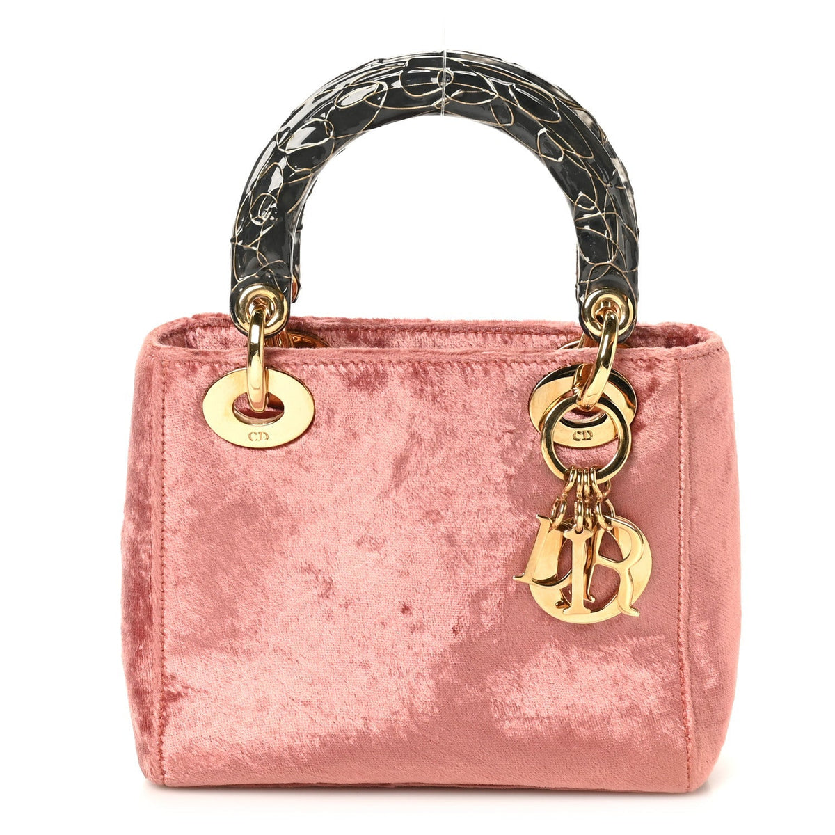 Velvet Mini Lady Dior Rose