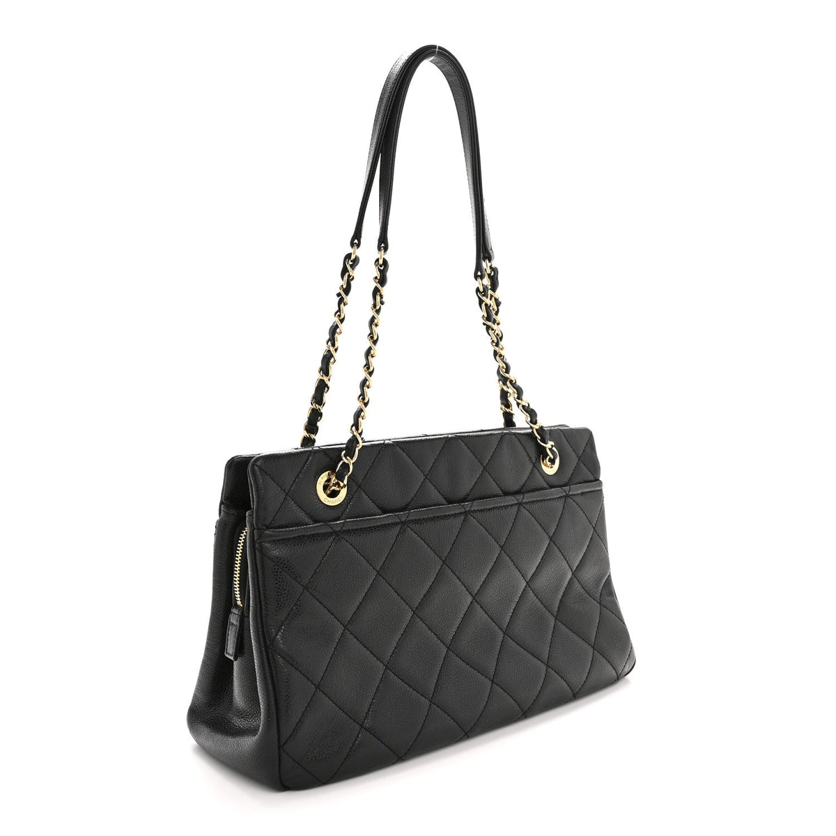 Caviar Quilted CC Timeless Soft Tote Black