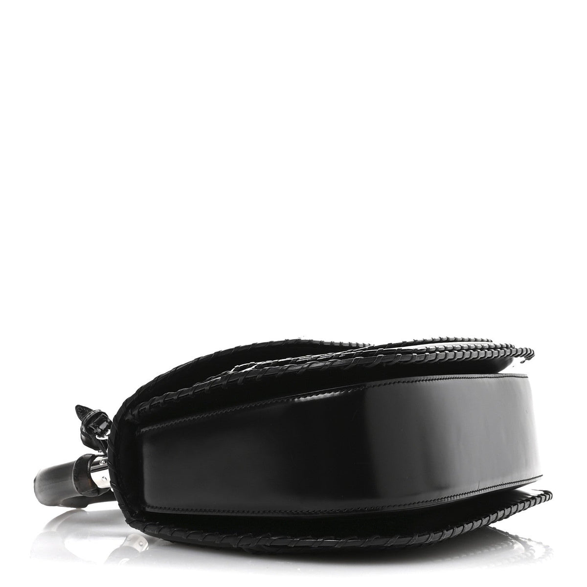 Pony Hair New Bamboo Medium Top Handle Bag Black