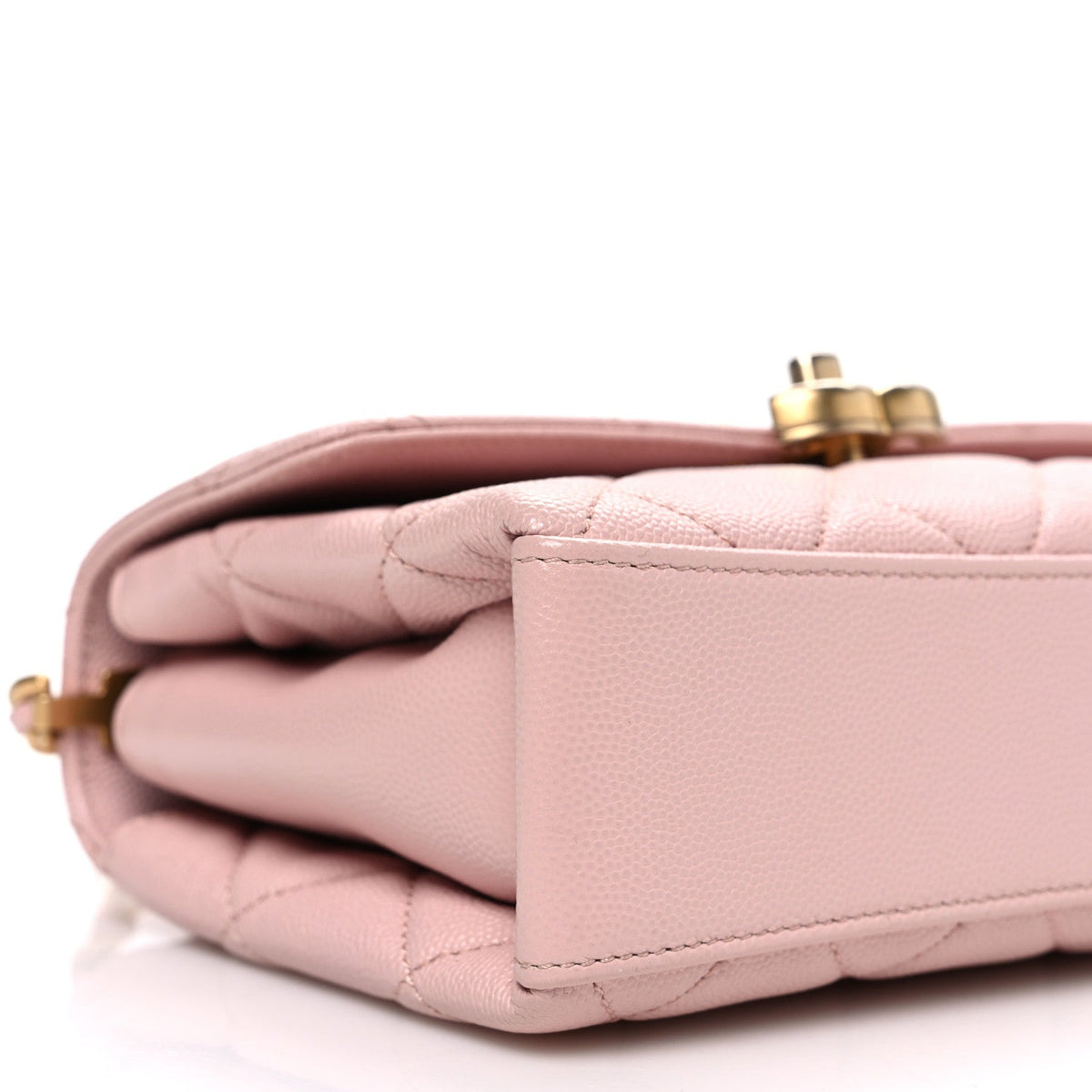 Caviar Quilted Small Carry Me Top Handle Flap Pink