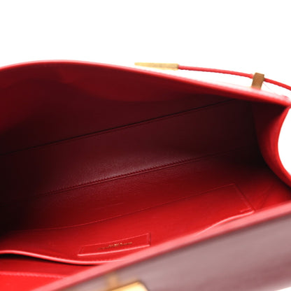 Smooth Calfskin Manhattan Shoulder Bag Rouge Eros