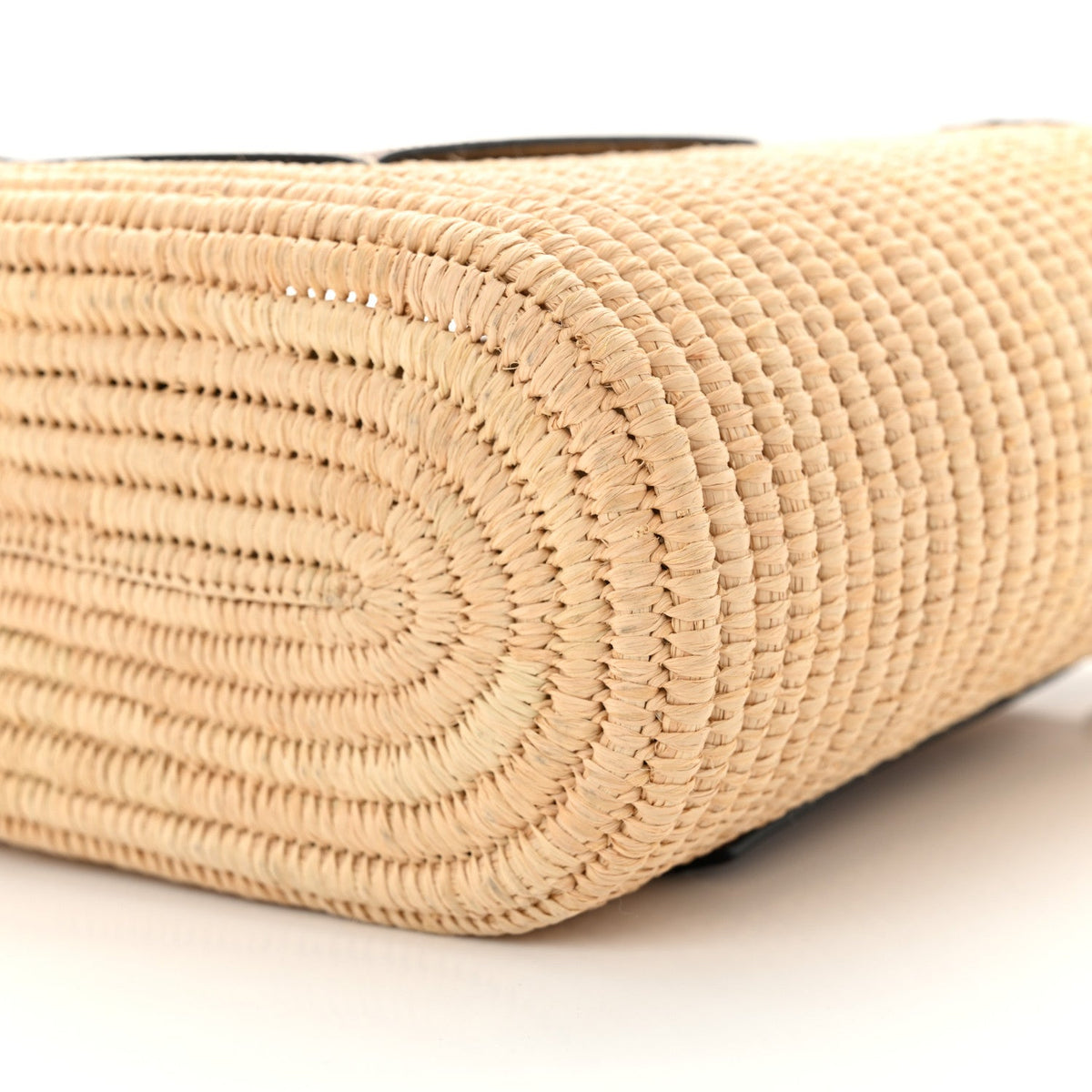 Raffia Small Square Basket Tote Bag Natural Tan