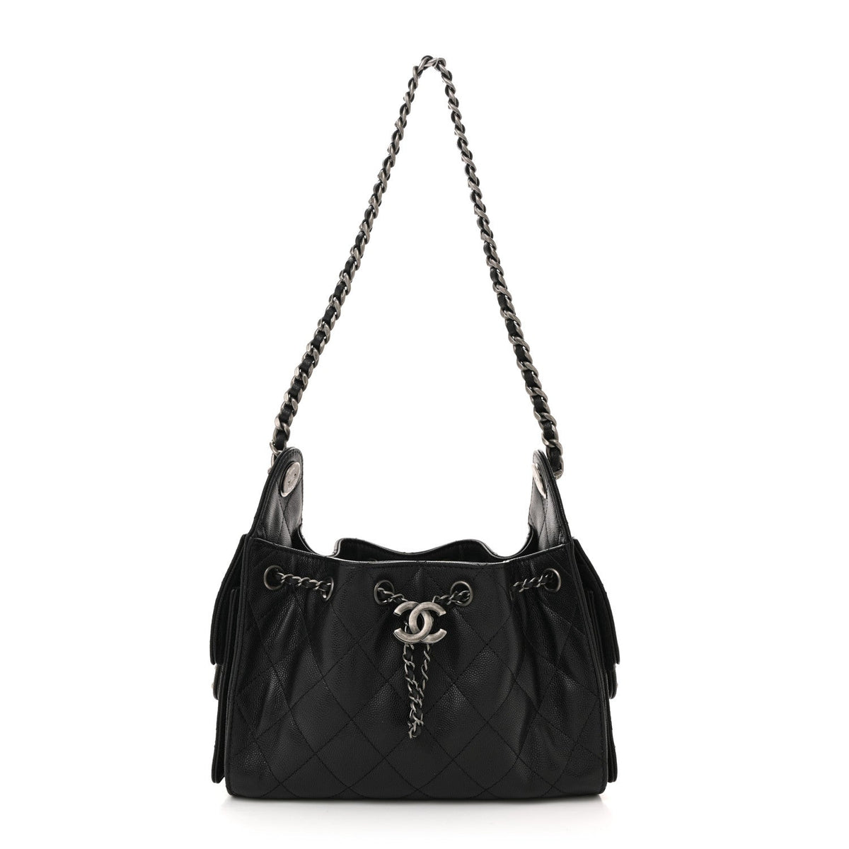 Caviar Quilted Mini Chanel 25 Handbag Black