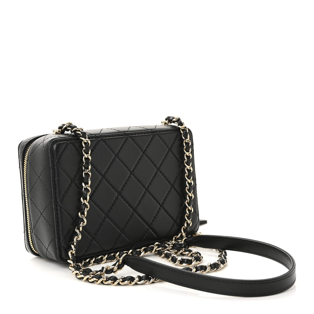 Lambskin Quilted Coco Click Bag Black