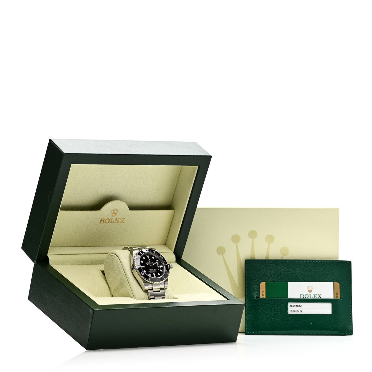 Stainless Steel 40mm Oyster Perpetual Submariner Date Watch Black 116610LN