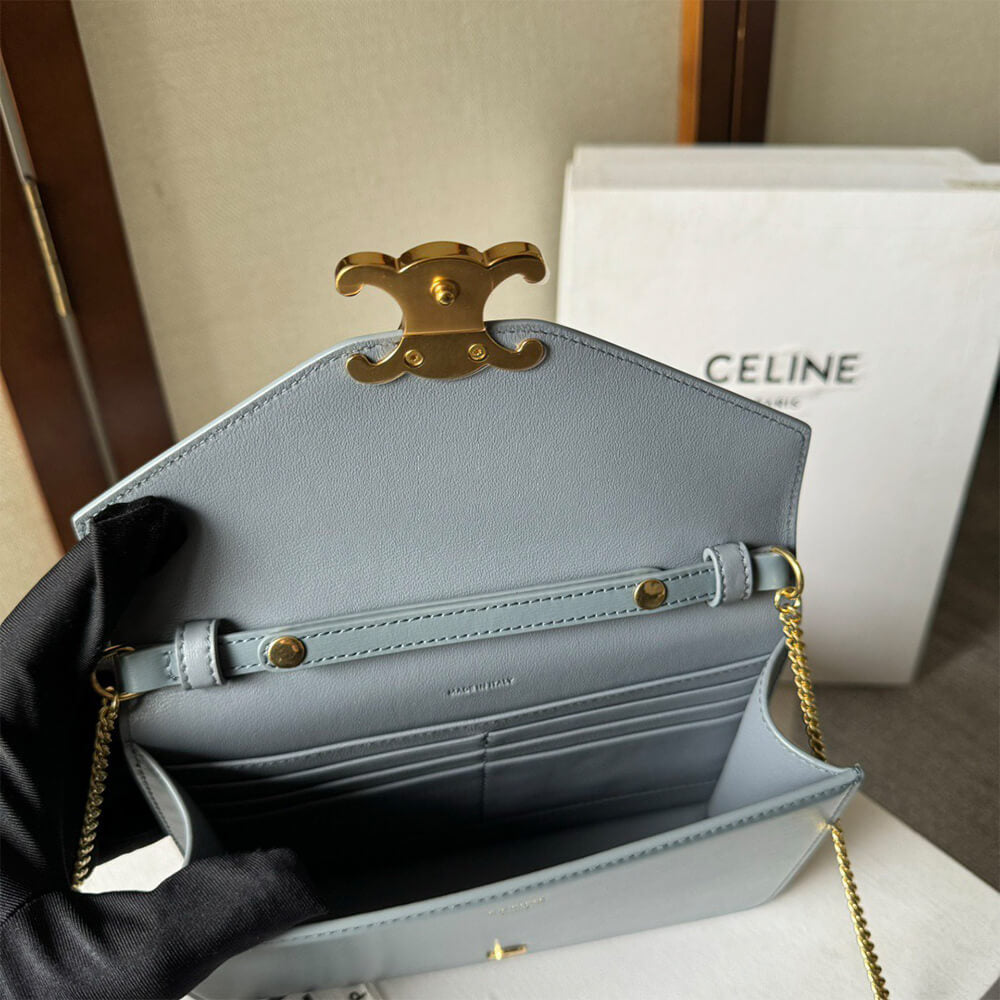 WALLET ON CHAIN MARGO in Shiny calfskin
