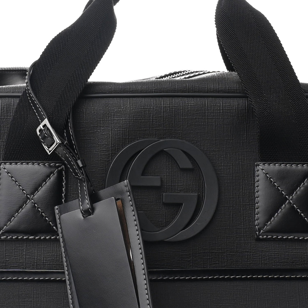 Coated Canvas Interlocking G Briefcase Black
