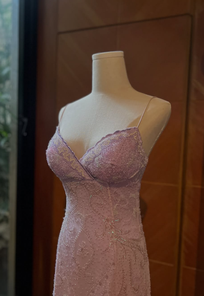 Stunning Lilac A Line Beaded Chiffon Prom Dress Party Dress Date Dress SH4888