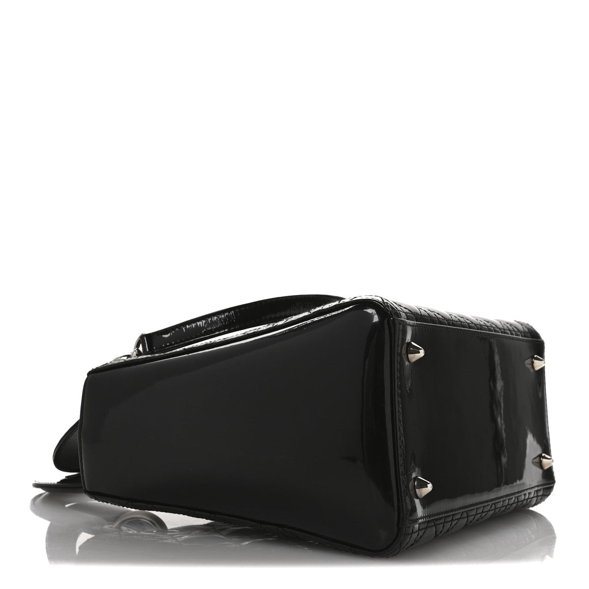 Patent Cannage Medium Lady Dior Black