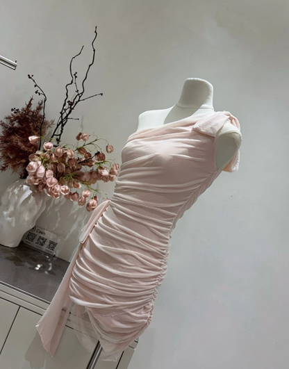 Charming Homecoming Dress One Shoulder Pleated Back to School Outfits Party Dress  D6582
