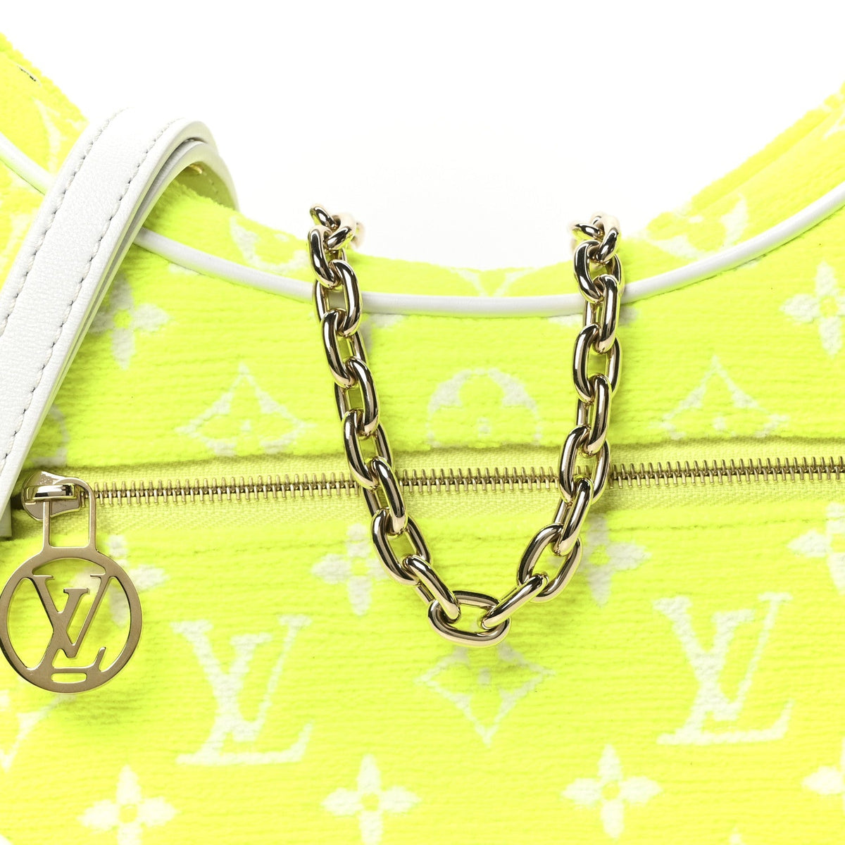 Monogram Jacquard Velvet Loop Yellow