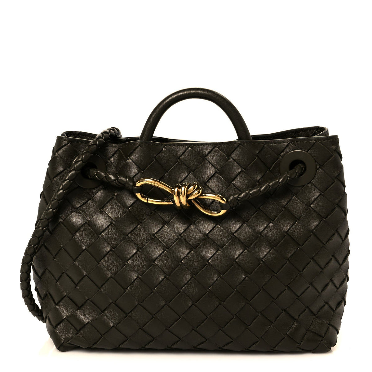 Nappa Intrecciato Small Andiamo Shoulder Bag Cypress