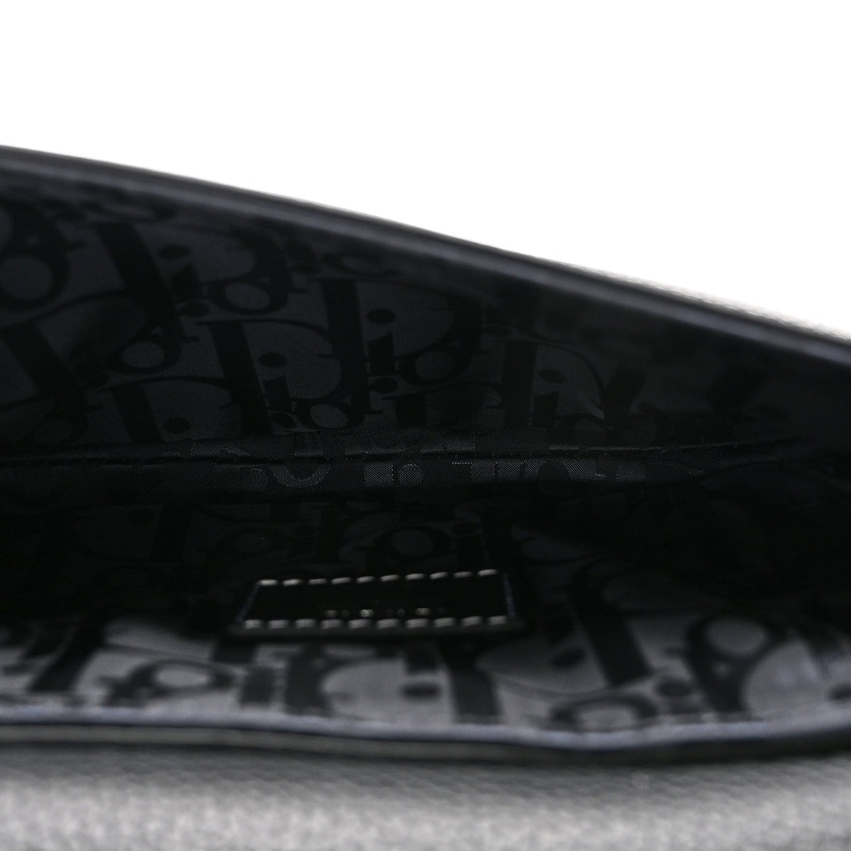 X KAWS Grained Calfskin Saddle Pouch Black