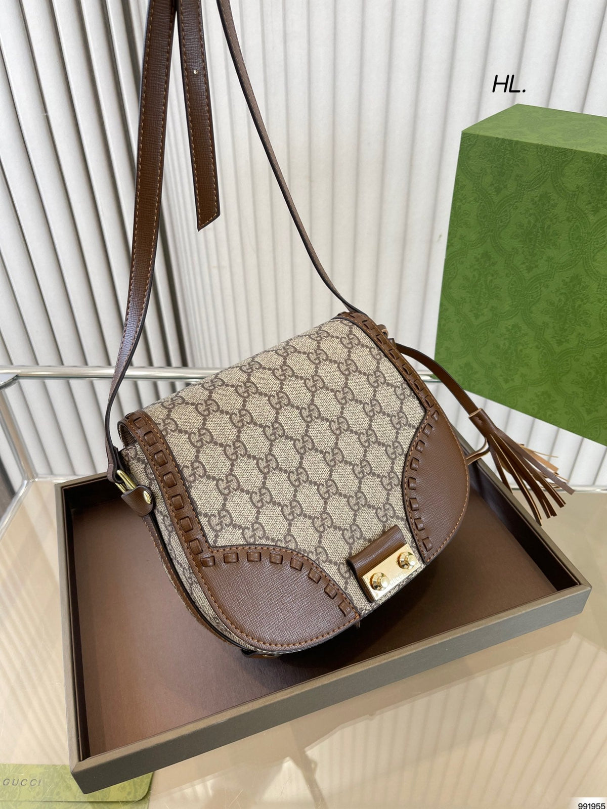 Padlock Small Shoulder Bag Beige And Ebony GG