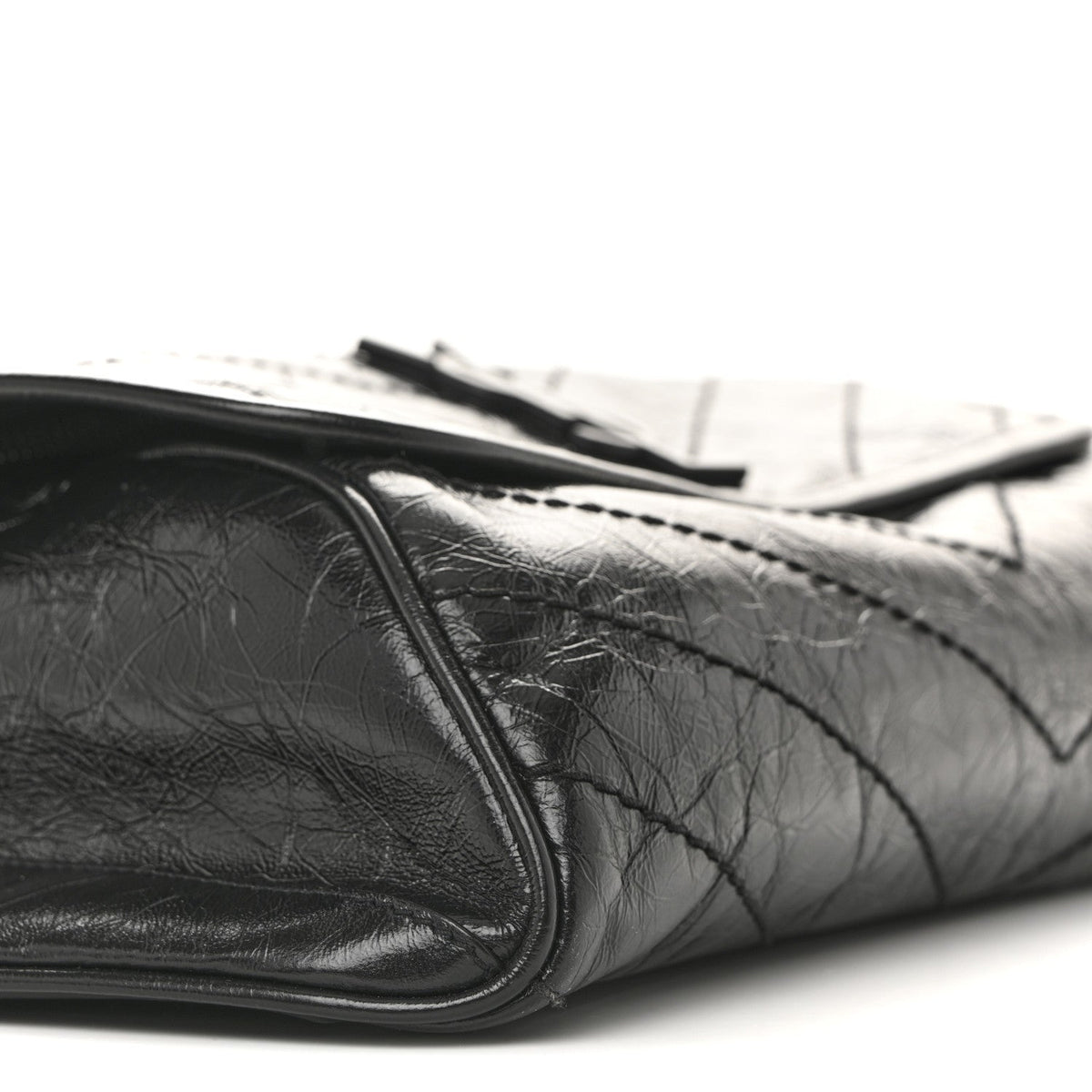 Crinkled Calfskin Matelasse Monogram Niki Body Bag Black