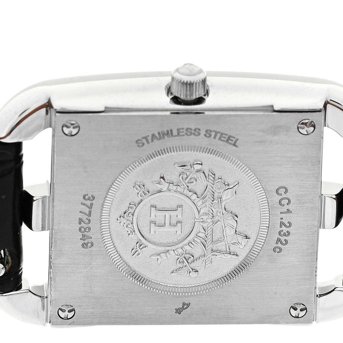 Stainless Steel Alligator Diamond Bezel 23mm Cape Cod Quartz Watch Noir