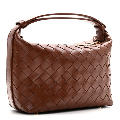 Calfskin Nappa Intrecciato Mini Wallace Sapele