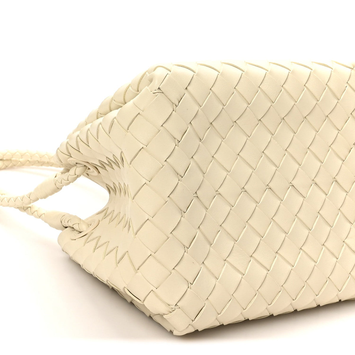 Nappa Intrecciato Small Parachute Shoulder Bag Sea Salt
