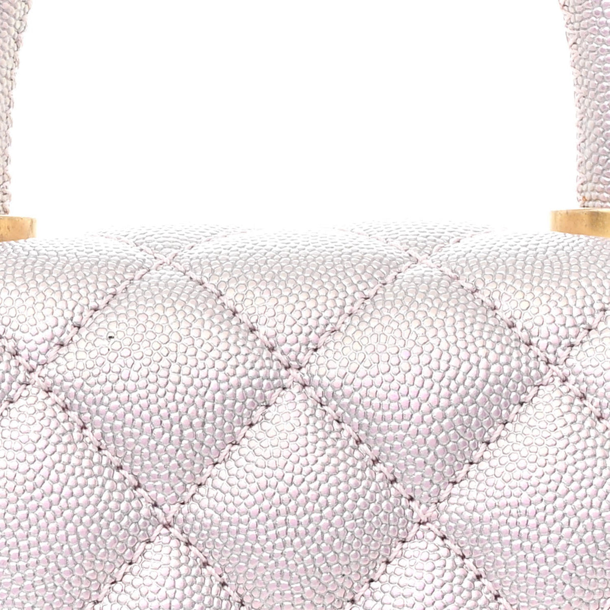 Metallic Caviar Quilted Extra Mini Coco Handle Flap Light Pink