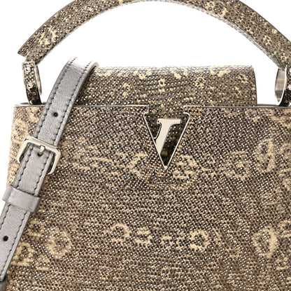 Lizard Mini Capucines Argento
