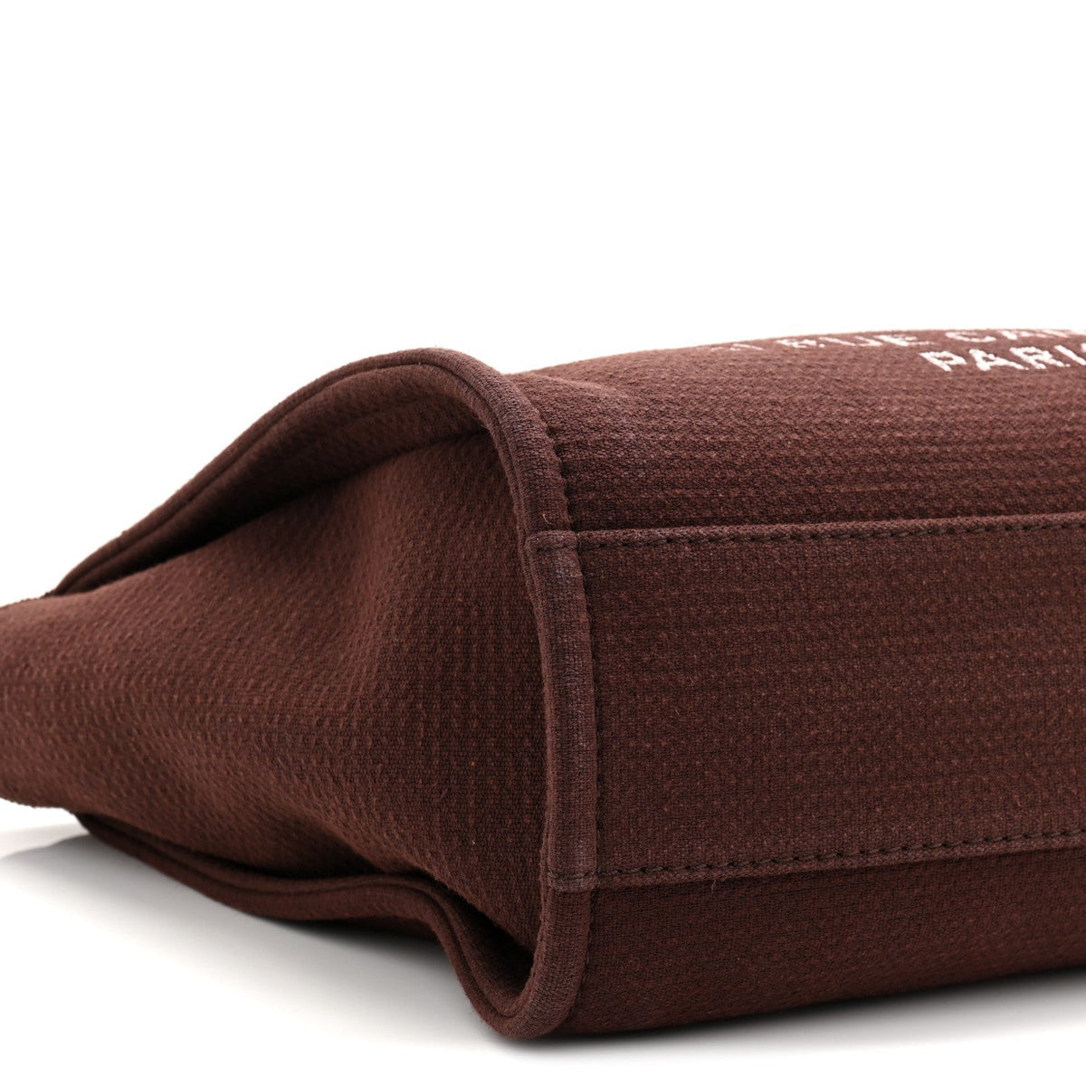 Mixed Fibers Calfskin Small Deauville Tote Burgundy