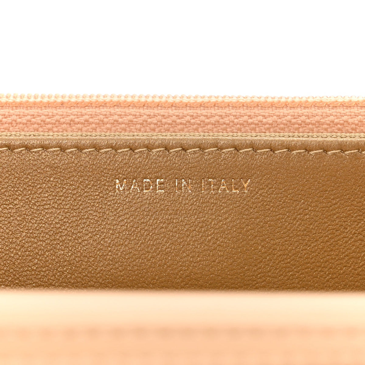 Lambskin Quilted CC Pearl Crush Wallet on Chain WOC Beige