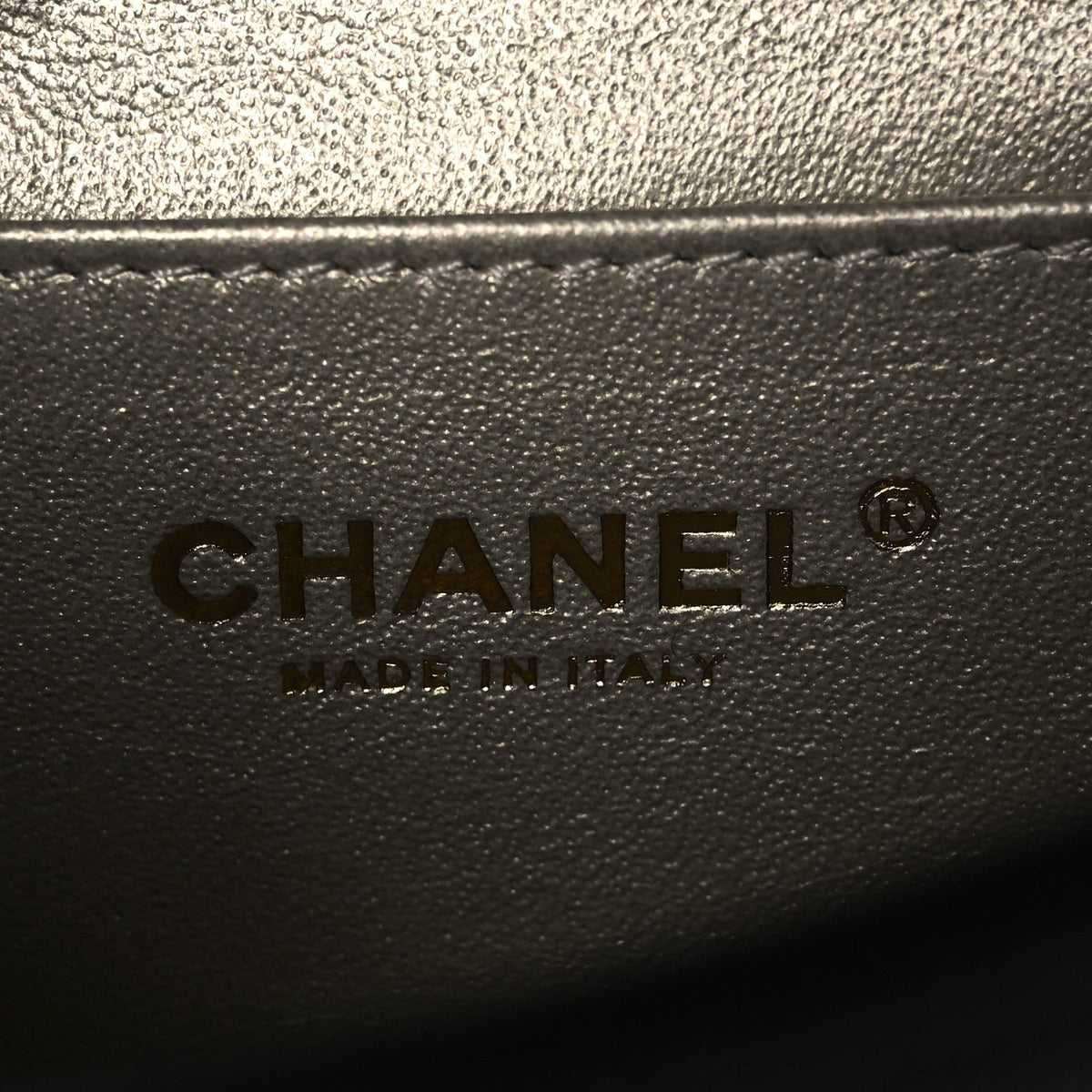Grained Calfskin Embroidered Captain Gold Belt Bag Black