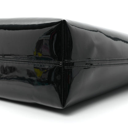 Patent Calfskin Rendez-Vous Hobo Black