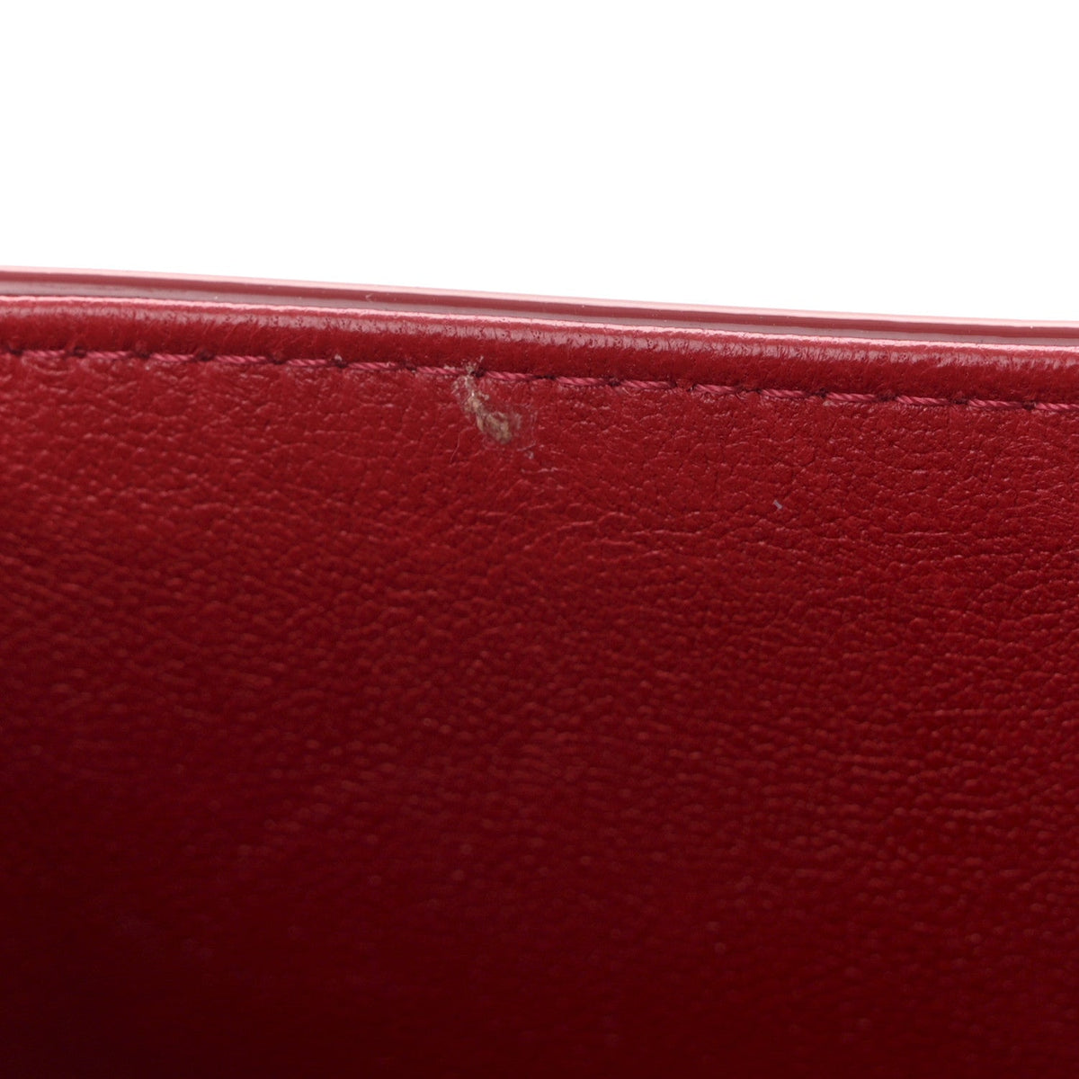 Patent Calfskin Small Camellia Flap Red