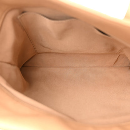 Caviar Quilted Large Urban Companion Top Handle Shopping Tote Beige