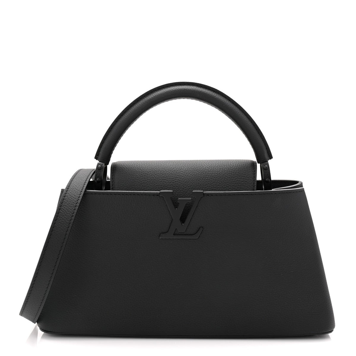 Taurillon Capucines East West MM Matte Black