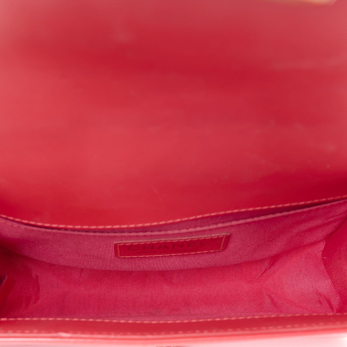 Patent Calfskin Quilted Small Boy Flap Pink