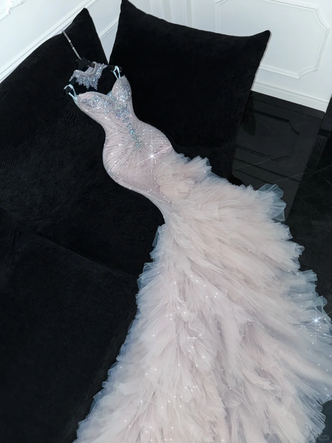 Gorgeous Champagne Sweetheart Mermaid Beaded Wedding Dresses Evening Gowns, D1196