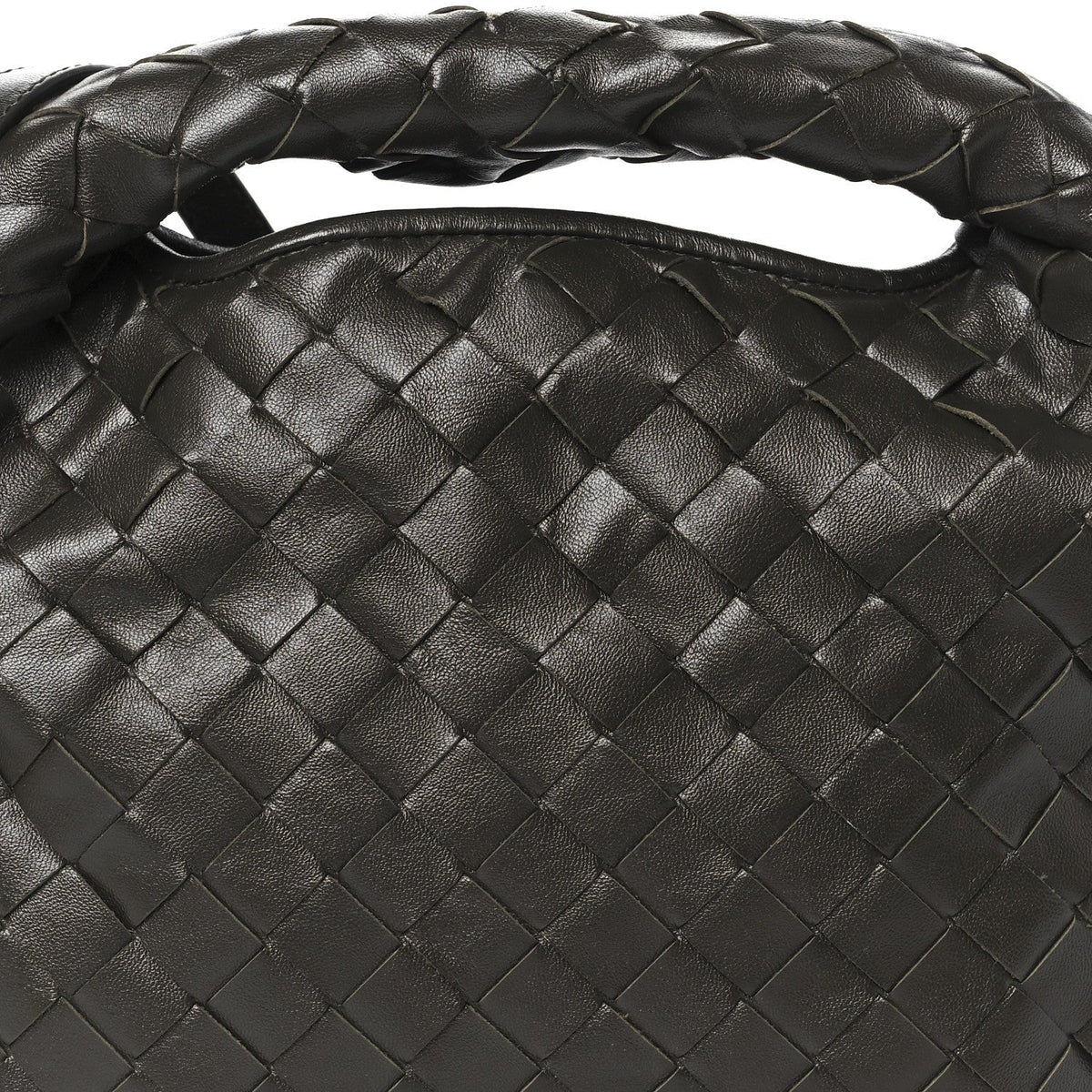 Calfskin Intrecciato Mini Hop Kaki