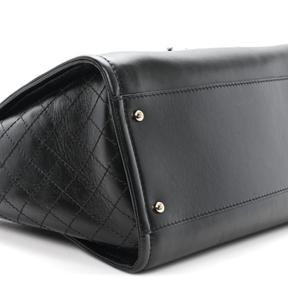 Calfskin Tweed Medium Deauville Tote Black Multicolor