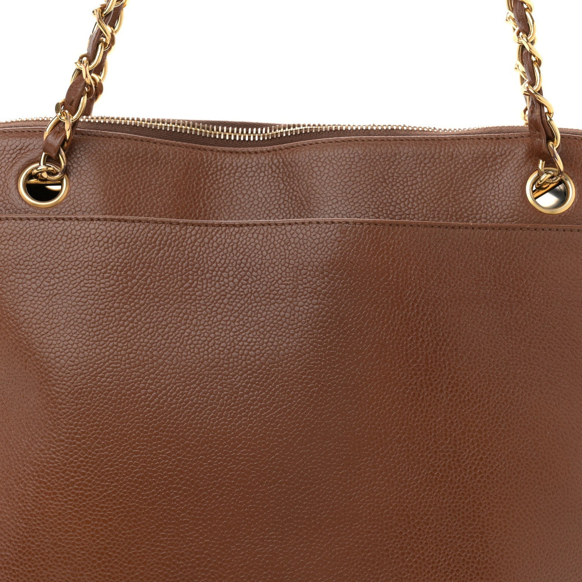 Caviar CC Shoulder Bag Brown