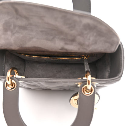 Lambskin Cannage Small My ABCDior Lady Dior Grey