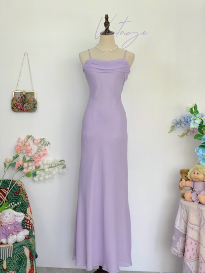 Vintage Black Simple Mermaid Spaghetti Strap Chiffon Satin Prom Dress Outfits SH4955