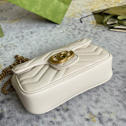 GUCCI Marmont matelasse leather super mini bag