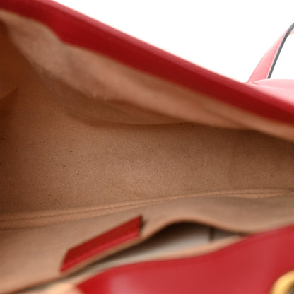 Calfskin Matelasse Mini GG Marmont Shoulder Bag Hibiscus Red