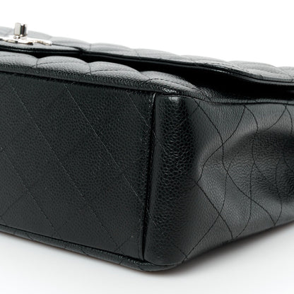 Caviar Quilted Maxi Double Flap Black