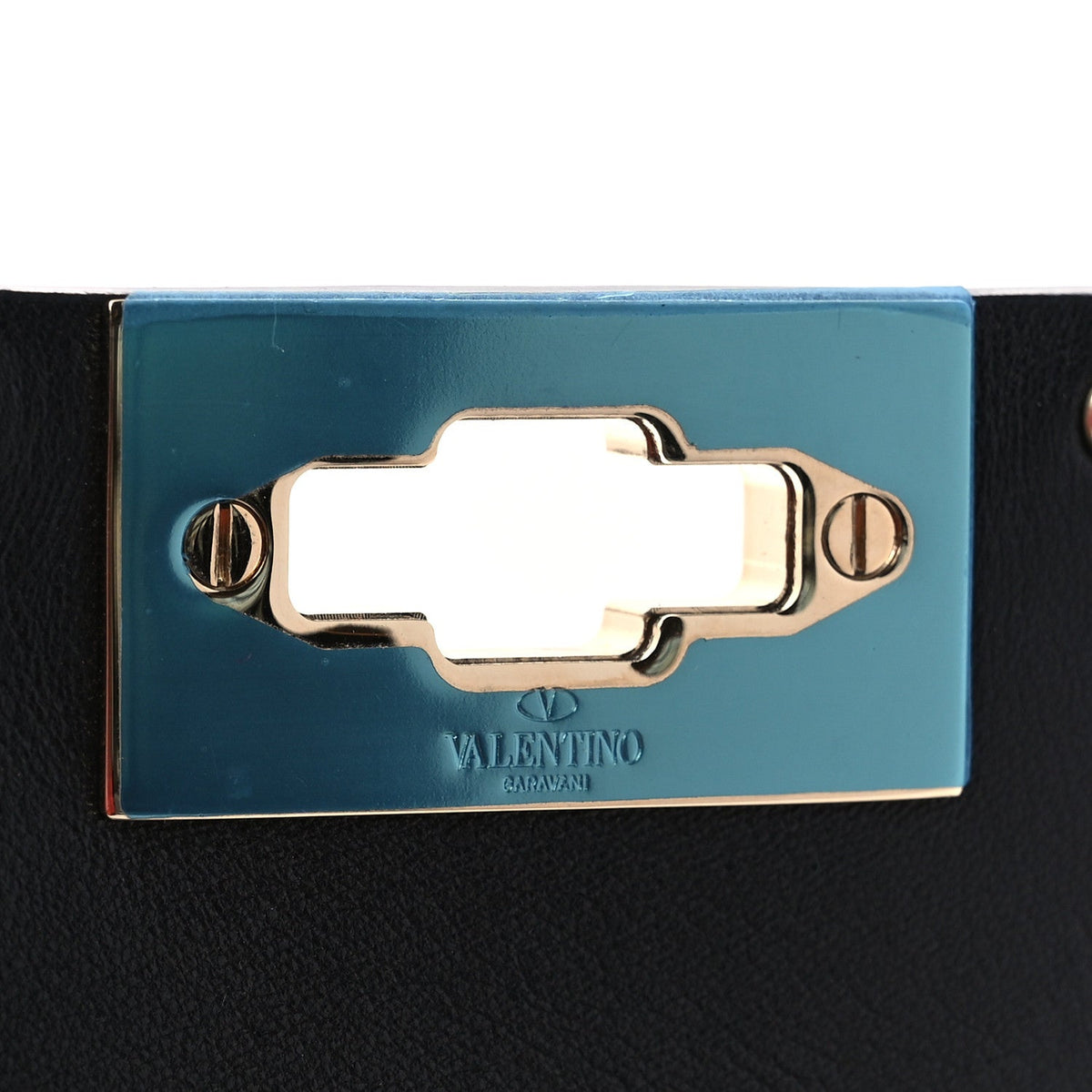 Calfskin Mini Rockstud Spike Shoulder Bag Orange