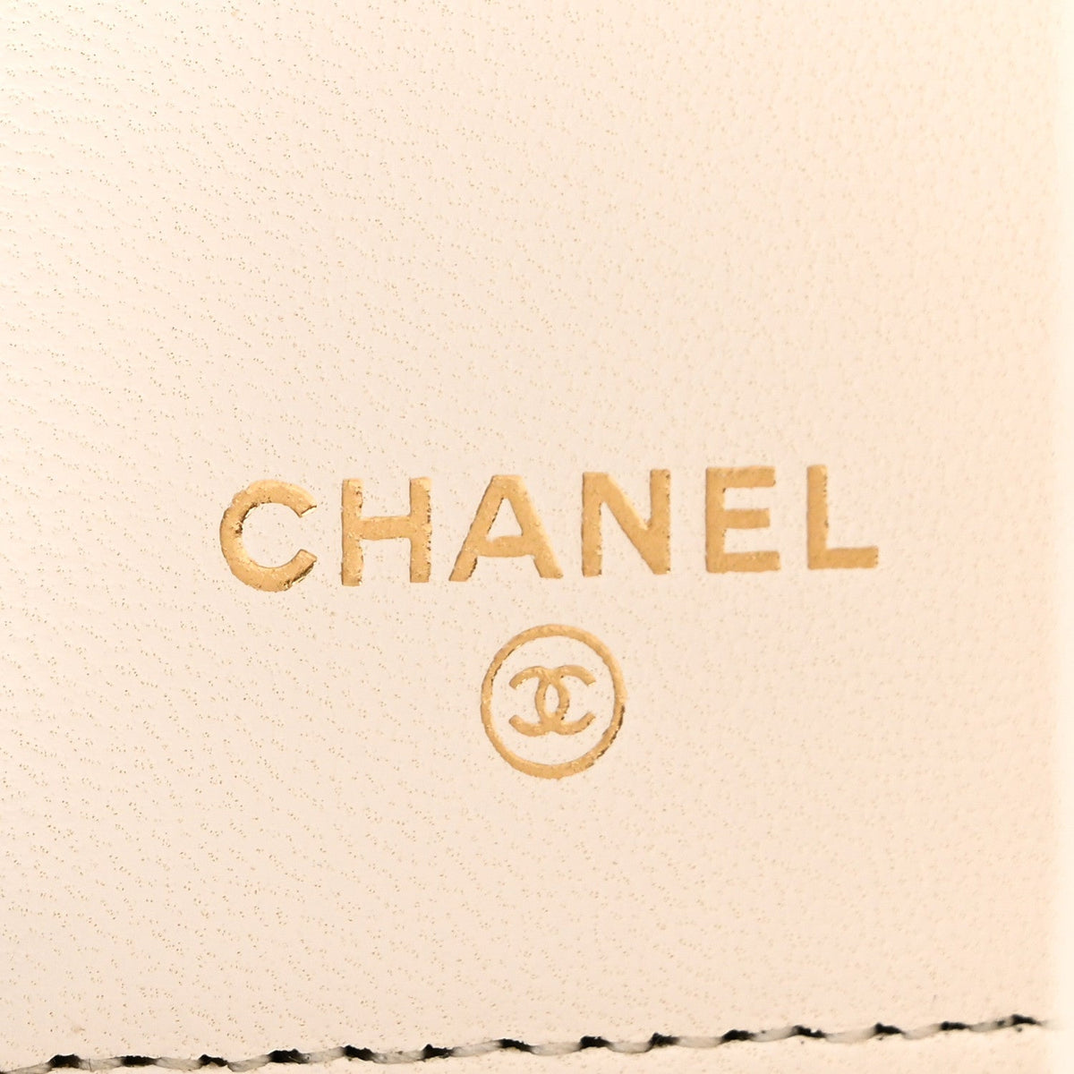 Lambskin Quilted Book Card Holder on Chain Black