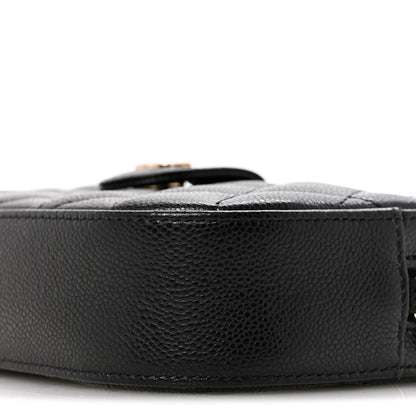 Caviar Quilted Chain Camera Bag Black