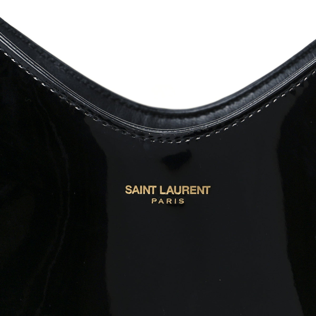 Patent Calfskin Mini Rendez-Vous Hobo Black